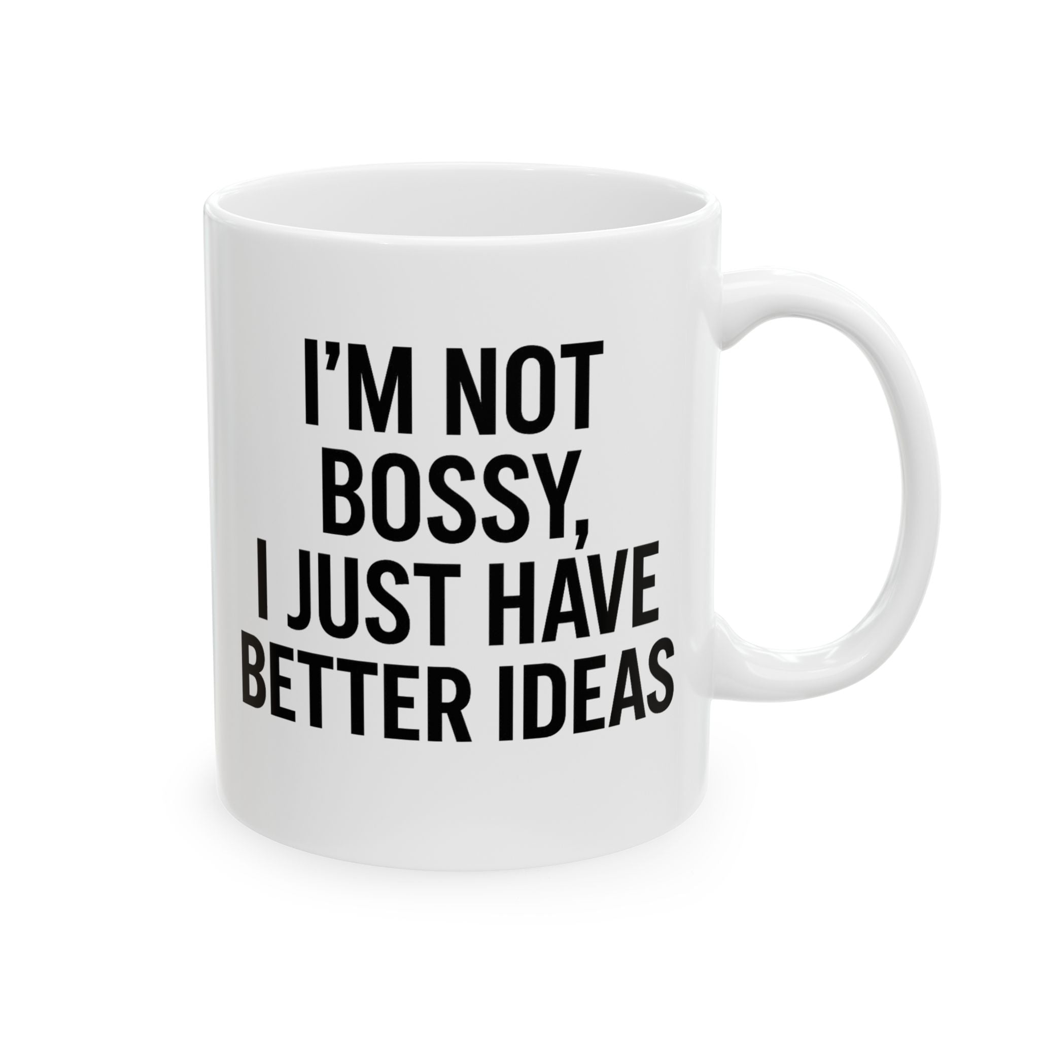 Not Bossy Ceramic Mug, Inspirational Coffee Cup, Gift for Writers, Motivational Drinkware, Idea Notebook Companion