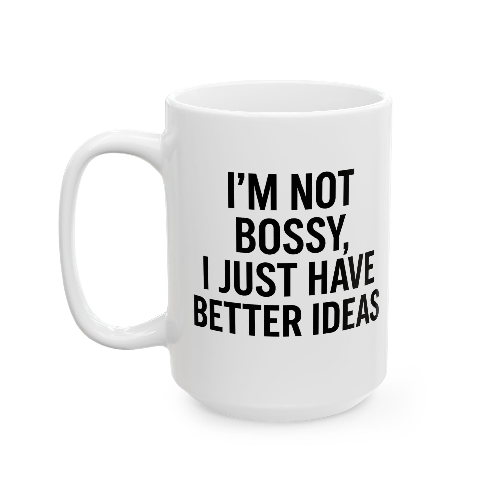 Not Bossy Ceramic Mug, Inspirational Coffee Cup, Gift for Writers, Motivational Drinkware, Idea Notebook Companion