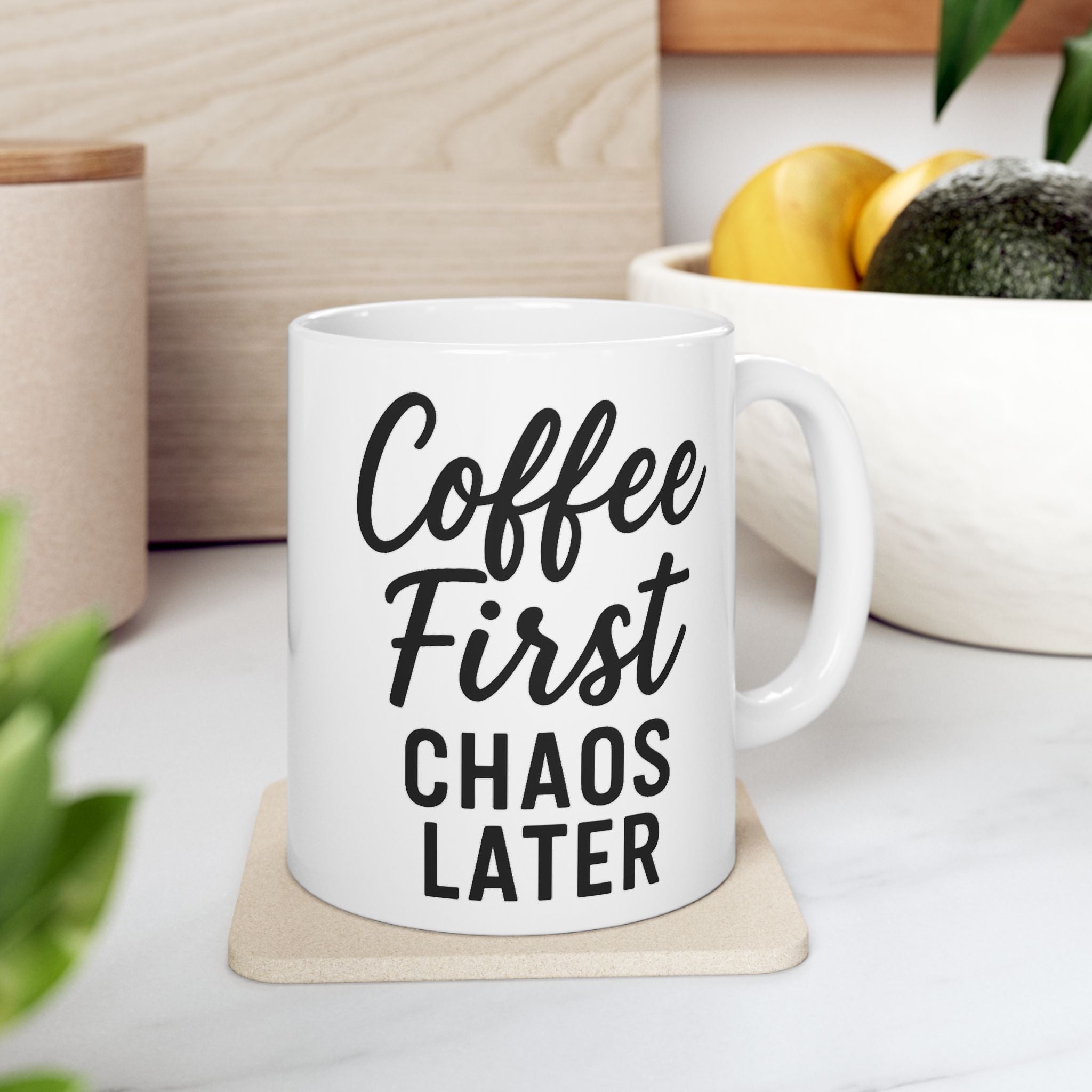 Coffee First Ceramic Mug - Perfect for Coffee Lovers, Gift for Birthdays, Christmas, Housewarming, Everyday Use