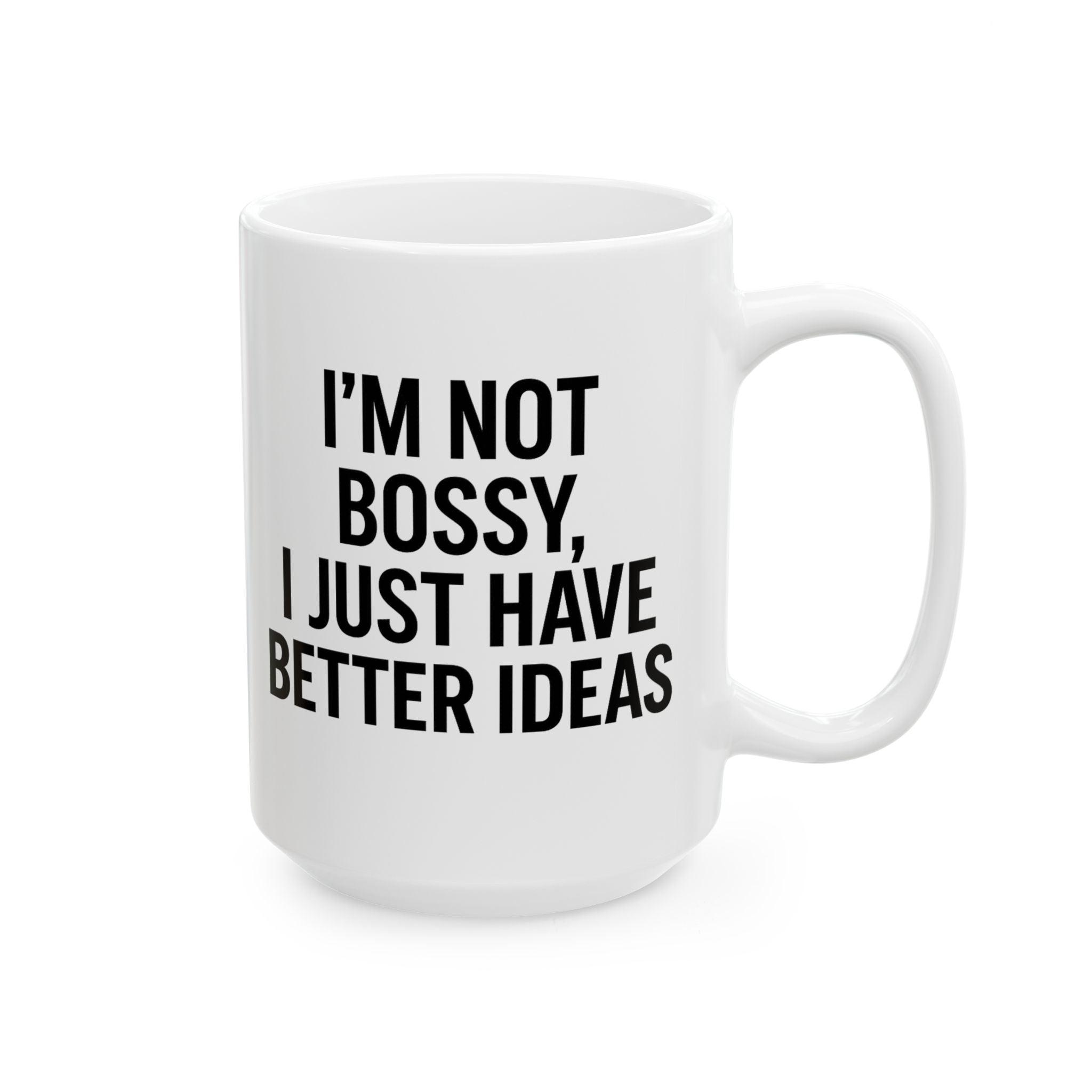 Not Bossy Ceramic Mug, Inspirational Coffee Cup, Gift for Writers, Motivational Drinkware, Idea Notebook Companion